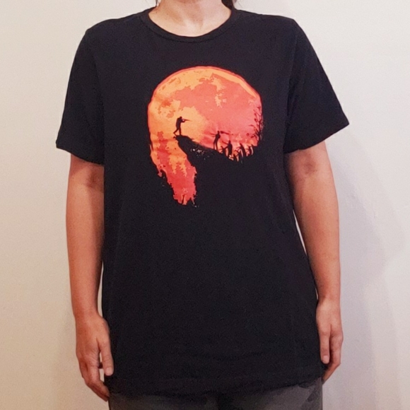 Threadless - Last Stand Killing Zombies guys Medium Black Tee - Picture 3 of 10